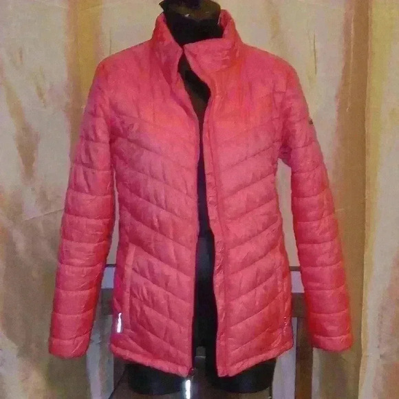Girls Coral Colored  Columbia puffer jacket - Picture 2 of 12